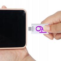USB atmintinė Philips Click 64GB, USB-C 3.2 Gen 1, violetinė