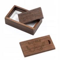 Medinė USB atmintinė 32GB su dėžute, graviruojamas logotipas, USB 3.0