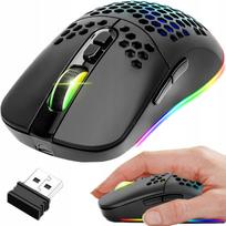 Belaidė žaidimų pelė su tyliais mygtukais, Bluetooth, RGB apšvietimas, 7 mygtukai