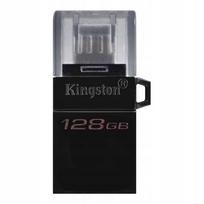 USB atmintinė Kingston DataTraveler MicroDuo 128GB, USB 3.2, juoda