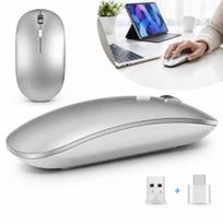 Belaidė „Bluetooth“ pelė, 2.4G, tylus veikimas, 3 DPI, sidabrinė