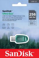 Atmintukas SanDisk Ultra Eco 256GB USB 3.2, žalias