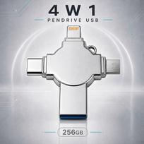 256GB MFi atmintukas iPhone, iPad, USB-C, Micro USB
