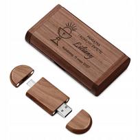 Medinė USB atmintinė 64GB su graviravimu, USB-C ir USB-A, nuotraukoms