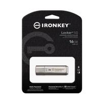 USB atmintinė KINGSTON IRONKEY Locker+ 50, 16GB, USB 3.2, šifruota