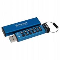 USB atmintinė Kingston IronKey Keypad 200, 16GB, USB 3.0, mėlyna
