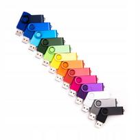 USB atmintinės Flash Twister, 2GB, 10 vnt., įvairių spalvų