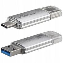 USB atmintinė 64GB, USB-C ir USB-A, suderinama su Android ir iPhone, metalinis korpusas