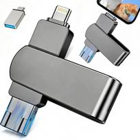 USB atmintinė 512GB, 4in1, USB-C ir Micro USB, skirta telefonams ir kompiuteriams
