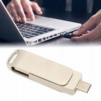 USB atmintinė 256GB, USB-C 3.0, dvipusė, sidabrinė