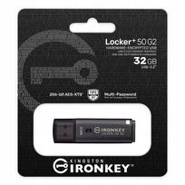 Šifruotas USB atmintukas KINGSTON IRONKEY Locker+ 50 G2 32GB, AES-256, FIPS 197