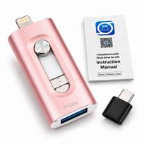 Atmintukas 512GB, 4in1, micro-USB/USB-C/Lightning/USB 3.0, rožinis