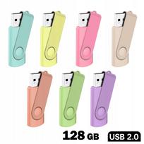 USB atmintinė 128GB 2.0 TWISTER, 7 pastelinių spalvų