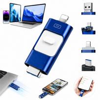 128GB USB atmintinė 4–1, USB 3.0, USB-C ir Lightning, tinkama telefonui