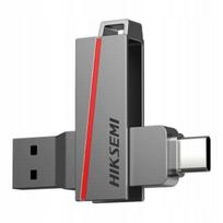 USB atmintinė HIKSEMI Dual Slim E307C, 32GB, USB 3.2, Type-C, metalinė, pasukama