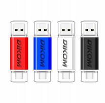 USB atmintinė DIKOM 64GB, USB-C ir USB 2.0, įvairių spalvų