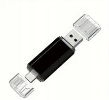 USB atmintinė 128GB, USB-C ir USB 2.0, įvairių spalvų