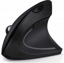 Belaidė vertikali ergonomiška pelė, juoda, Bluetooth, USB 2.4G