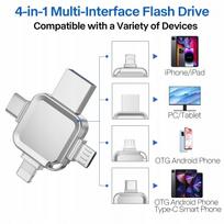 USB atmintinė 2 TB, 4-in-1, USB 3.0, iPhone, Android, Windows