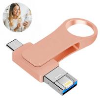 USB atmintinė 512GB, Lightning, USB-C, USB 3.0, skirta iPhone, Android, PC, Mac