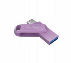 USB atmintinė SanDisk Dual Drive Go 64GB, USB-C / USB 3.2, 150MB/s, violetinė