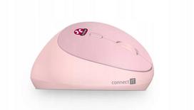 Belaidė ergonomiška vertikali moteriška pelė CONNECT IT FOR HEALTH LADIES, rožinė
