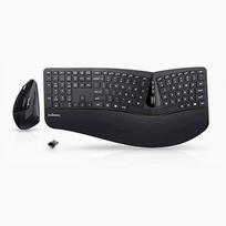 Belaidė ergonomiška vertikali klaviatūros ir pelės STEEL komplektas