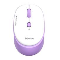 Belaidė pelė Meetion R571, balta–violetinė, 1600 DPI, tylus mygtukų paspaudimas