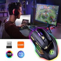 Belaidė žaidimų pelė su RGB apšvietimu, Bluetooth 5.1, 1600–5500 DPI, ergonomiška
