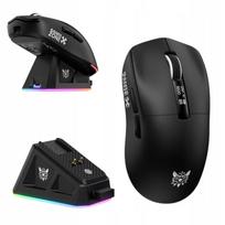 Belaidė žaidimų pelė Onikuma DM07, RGB apšvietimas, 24000 DPI, su įkrovimo stotele, juoda