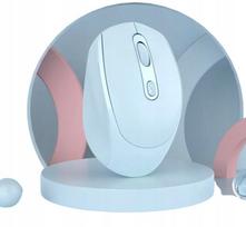 Belaidė ergonomiška optinė pelė nešiojamam kompiuteriui, mėlyna