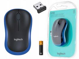 Belaidė pelė Logitech M185, mėlyna, kompiuteriams