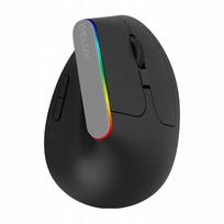Belaidė vertikali žaidimų pelė su RGB apšvietimu, juoda