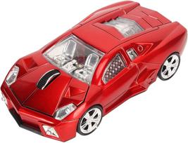 Belaidė pelė su LED, 1600 DPI, sportinio automobilio dizaino, USB