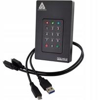 Išorinis SSD diskas Apricorn Aegis Fortress L3 2TB, USB Type-A į USB Type-C 3.2 Gen 1