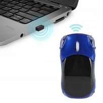 Belaidė pelė automobiliuko formos, 2.4G, mėlyna