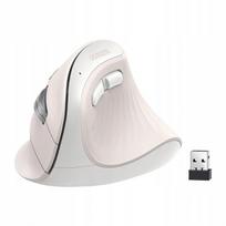 Belaidė vertikali pelė UGREEN MU008, balta, ergonomiška, Bluetooth, 2.4G, 4000DPI, 57°