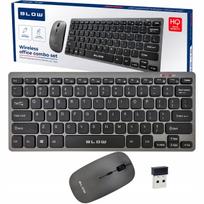 Belaidė plona klaviatūra ir pelė su USB imtuvu, tinkama mokyklai ir biurui