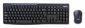 Belaidė klaviatūra ir pelė LOGITECH MK270, USB, juoda