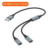 USB C Tipo Daugiafunkcis Skirstytuvas Adapteris OTG Duomenų Perdavimas 3/2 Prievadų USB Įkrovimo Hub Kabelio Jungties Adapteris black