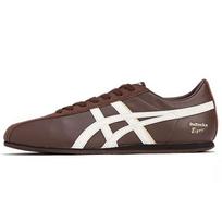 Onitsuka Tiger Men's FB Trainer Dark Brown White Leather Lace-Up Sneakers 1183B768-201 37.5 gray