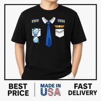 Pilot Uniform Costume Airplane Aviator Aviation Halloween T-Shirt ON TREND Unisex T-Shirt XXL beige