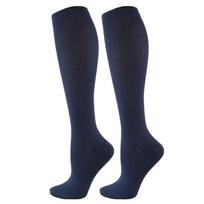 Aukšti kompresiniai kojiniai Vienspalviai ilgi kojinės Madingi aukšti kojinės Moterys Vyrai Black S-M black