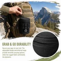 Portable Camping Mug Storage Bag Multifunctional Water Bottle Pouch  Camping Black-S gray