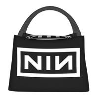 NIN Logo Nine Inch Nails Insulated Lunch Bag for Women Children Leakproof Food Boxes Thermal Lunch Box Tote One Size black