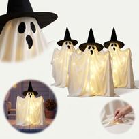 Halloween Glowing Decorations, Standing Figure with Lights for Outdoor Porch Yard Party Supplies gray