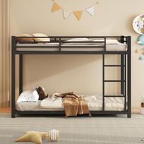 90*200 Children's beds, bunk beds, iron beds, iron bunk beds in classic shape, black 203 x 94.5 x 140 cm juoda