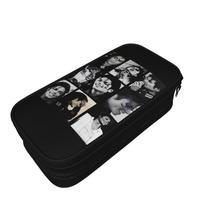 Michaels Pop Music Jacksons Pencil Cases Pencil Box Pen Box for Girls Boys Big Capacity Pencilcases Bag Office Gifts Accessories 21x10.5x5cm gray