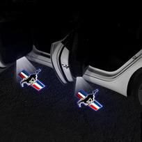 2PC Car HD Induction Lamp Laser LED Welcome Light Decoration Accessory For Ford Focus mk2 mk3 Fiesta Ranger Mondeo S-MAX Kuga gray