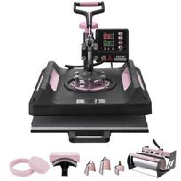 VEVOR 8 in 1 Heat Press Machine 38x38 cm 850.5 g Tumbler Press T-Shirts Black